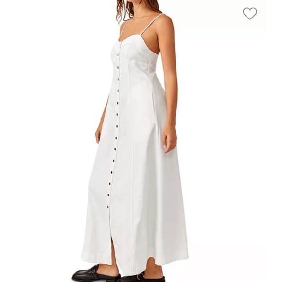 Free People Just Jill Cotton Sleeveless Maxi Dress 50% OFF - Picture 3 of 7